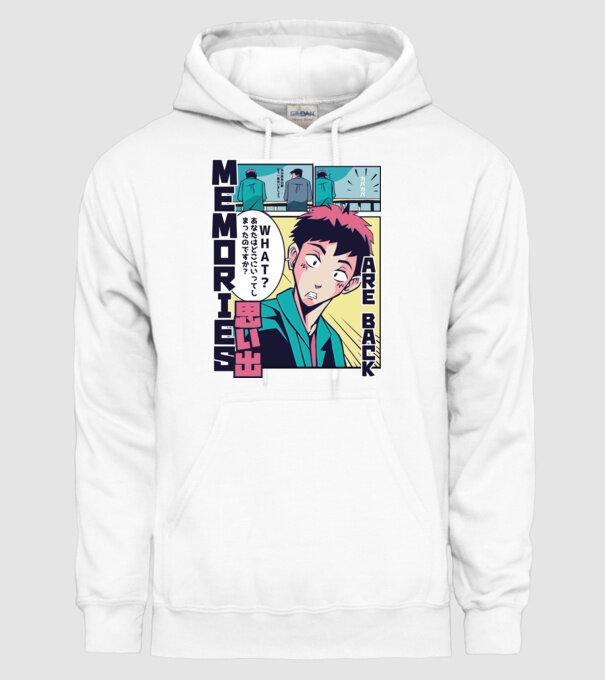 Anime Vaporwave benzi desenate model alb pe tricou