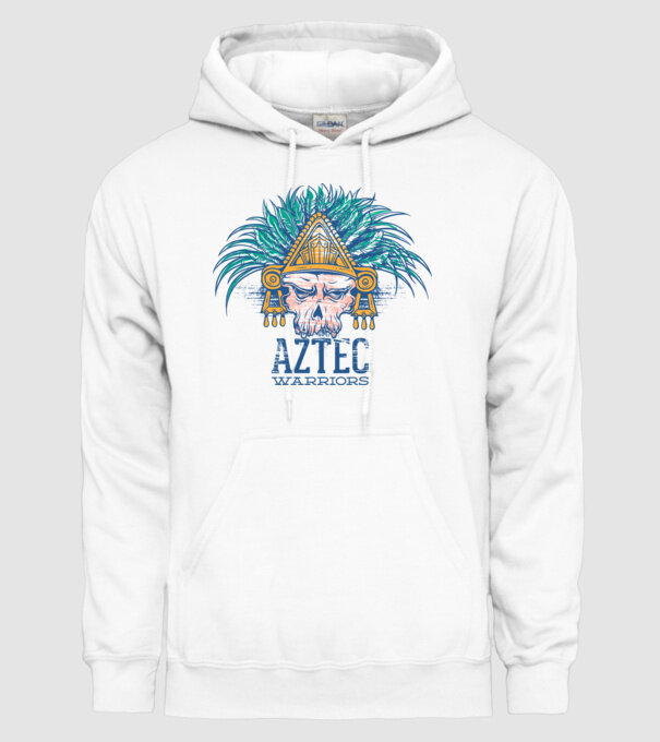 Aztec Warriors model alb pe tricou