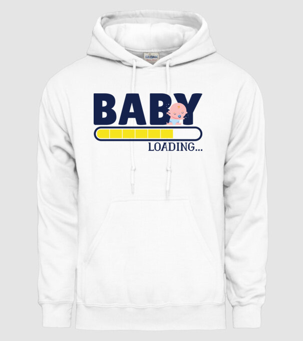Baby is loading - tricou amuzant pentru mămici model alb pe tricou