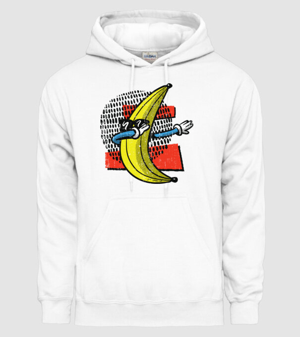 Banană DAB model alb pe tricou