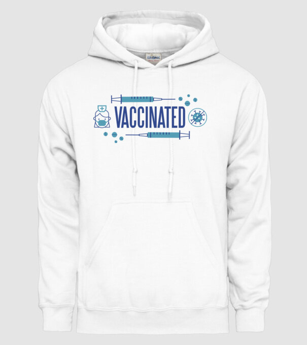 Sunt vaccinat model alb pe tricou