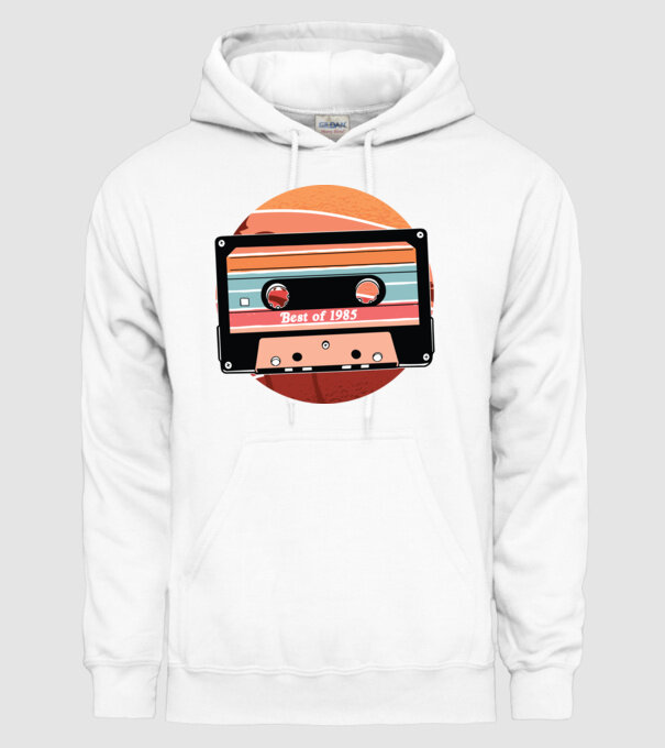 Best of 1985 retro Tape Birthday model alb pe tricou