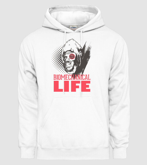 Biomechanical Life 2 model alb pe tricou