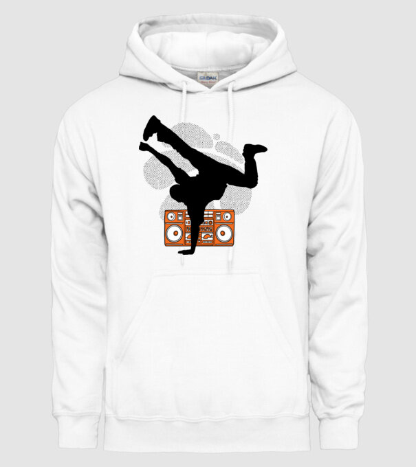 Dansator Break model alb pe tricou