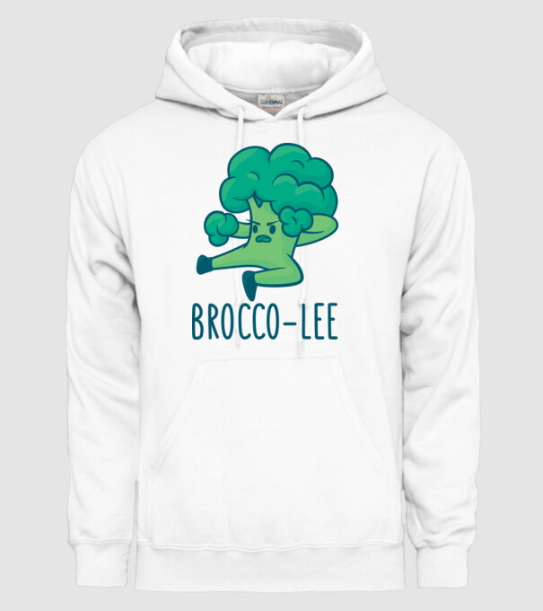 Brocco-Lee - Broccoli Karate model alb pe tricou