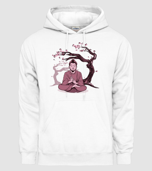 Buddha Meditație model alb pe tricou