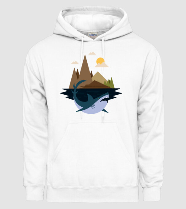 Rechin Natură model alb pe tricou