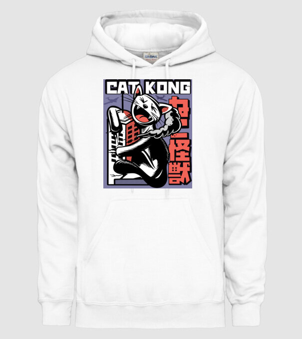 Cat Kong model alb pe tricou