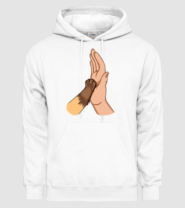 Labă de Pisică model alb pe tricou