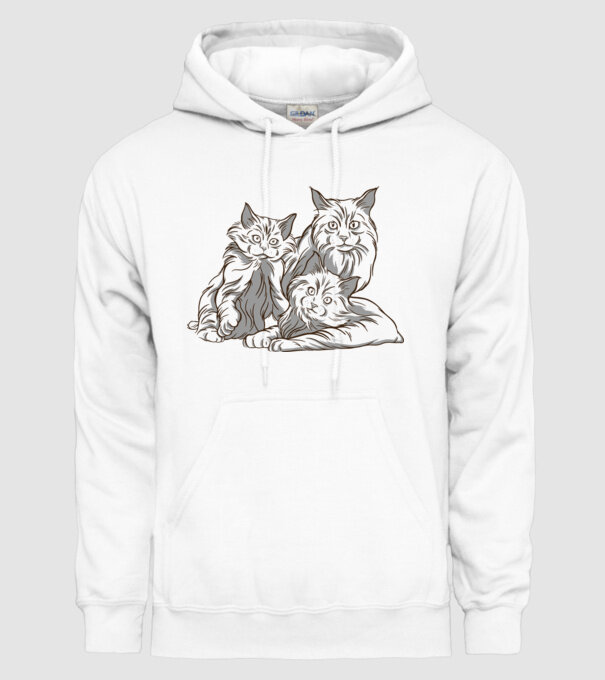 Pisicuțe model alb pe tricou