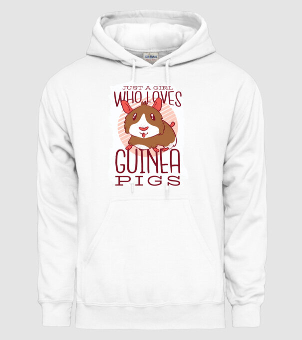 Doar o fată care iubește porcușorii de Guineea model alb pe tricou
