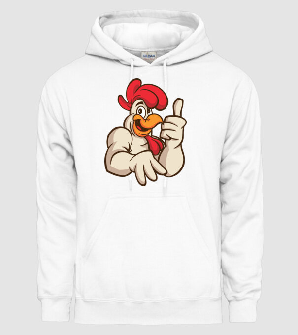 Pui model alb pe tricou