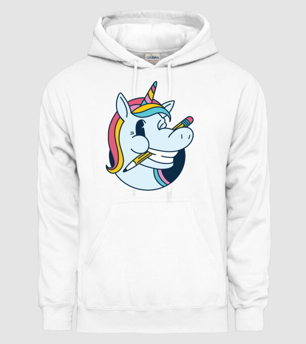 Elev Unicorn drăguț model alb pe tricou
