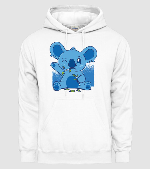 Koala drăguț model alb pe tricou