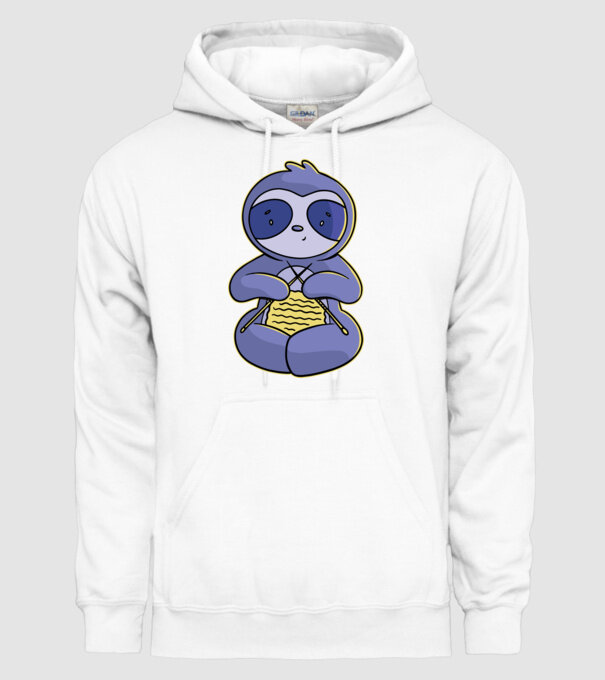 Leneș drăguț tricotând model alb pe tricou