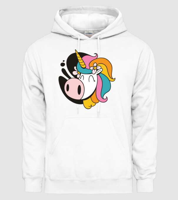 Unicorn drăguț model alb pe tricou