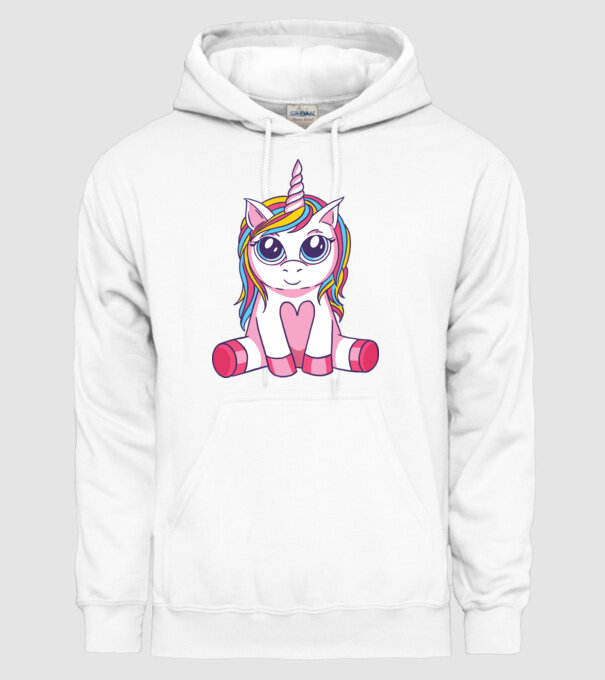 Unicorn drăguț model alb pe tricou