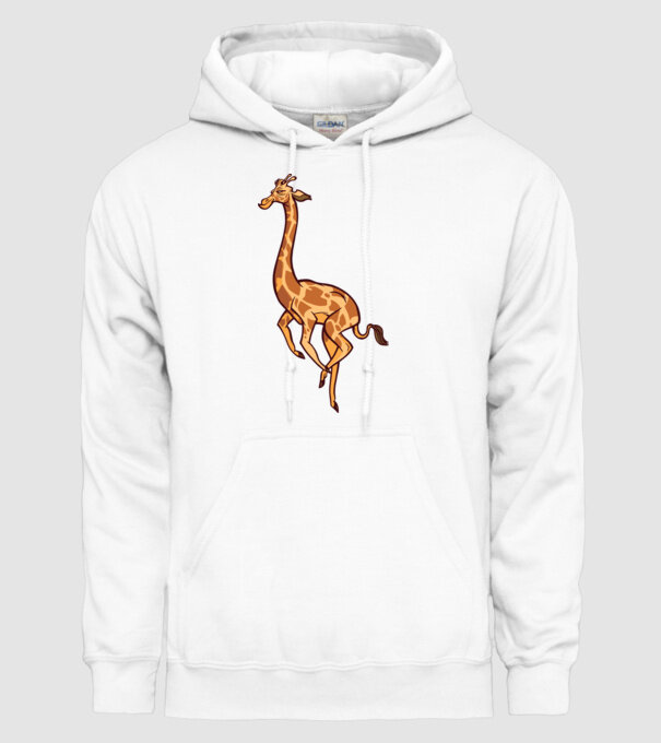 Girafă drăguță model alb pe tricou