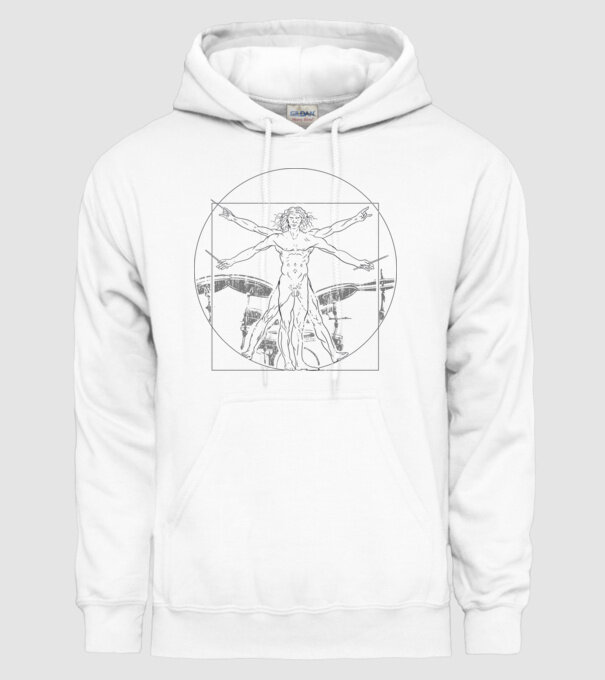 Da Vinci tobe model alb pe tricou