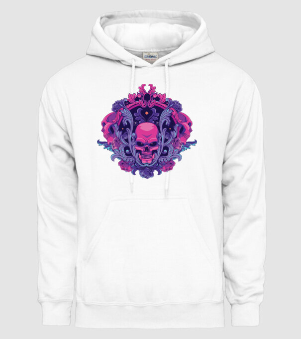 Cranii Dark Skull model alb pe tricou