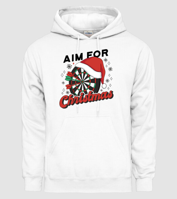 Darts Crăciun model alb pe tricou