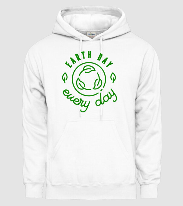 Earth Day Every Day - Ziua Pământului model alb pe tricou
