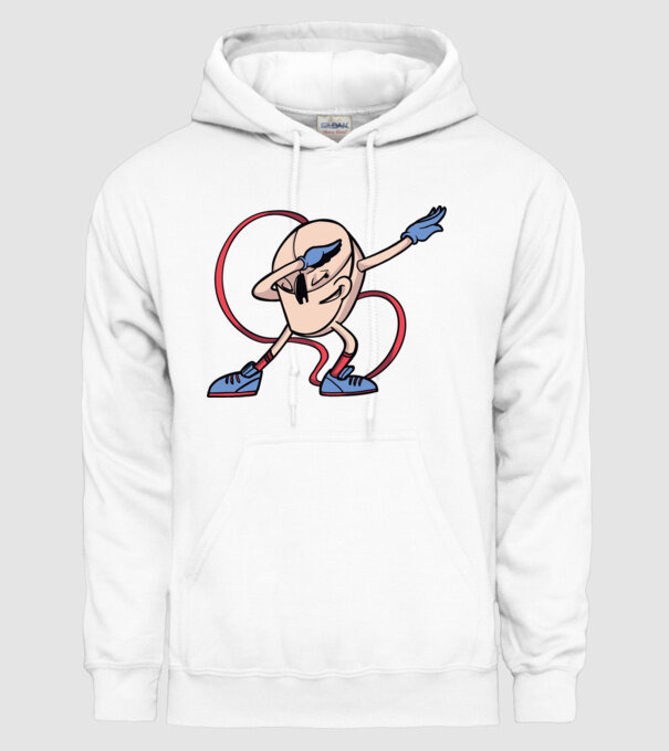 Șoarece DAB model alb pe tricou