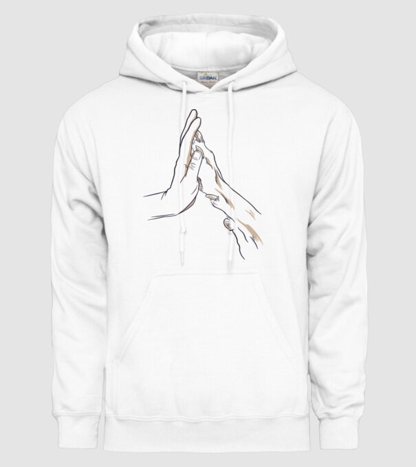 Prietenia câine om model alb pe tricou
