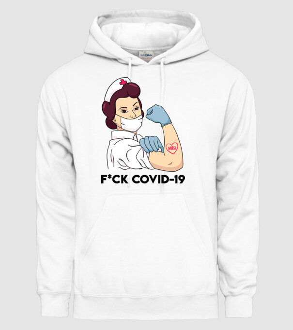FCK Covid-19 Coronavirus model alb pe tricou