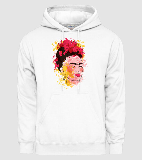 Frida Kahlo model alb pe tricou