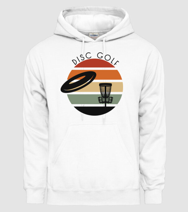 Frizbi Golf model alb pe tricou