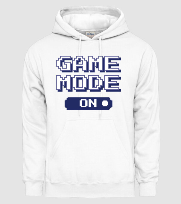 Game mode on Gamer pixel model alb pe tricou