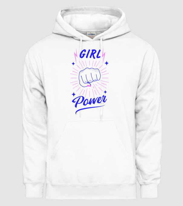 Girl Power Ziua Femeii model alb pe tricou