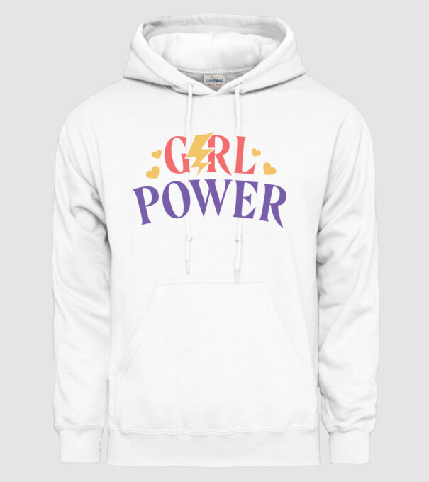 Girl Power Ziua Femeii model alb pe tricou
