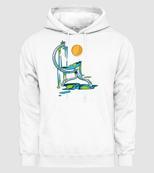 Încălzire globală model alb pe tricou