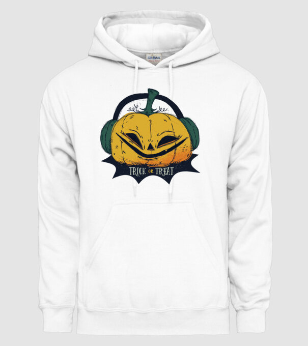 Dovleac Halloween model alb pe tricou