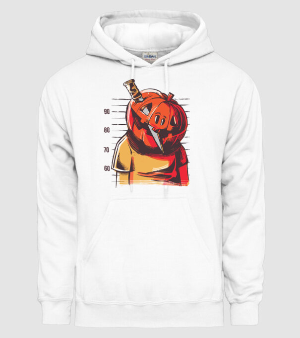 Halloween cap de dovleac închisoare model alb pe tricou