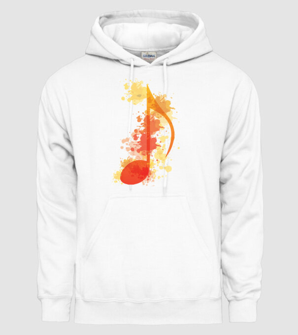 Notă muzicală model alb pe tricou