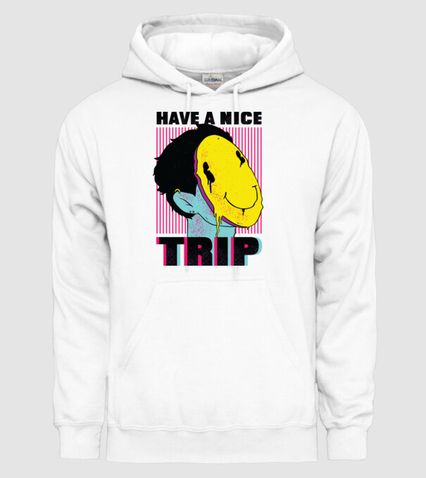 Have a nice Trip model alb pe tricou