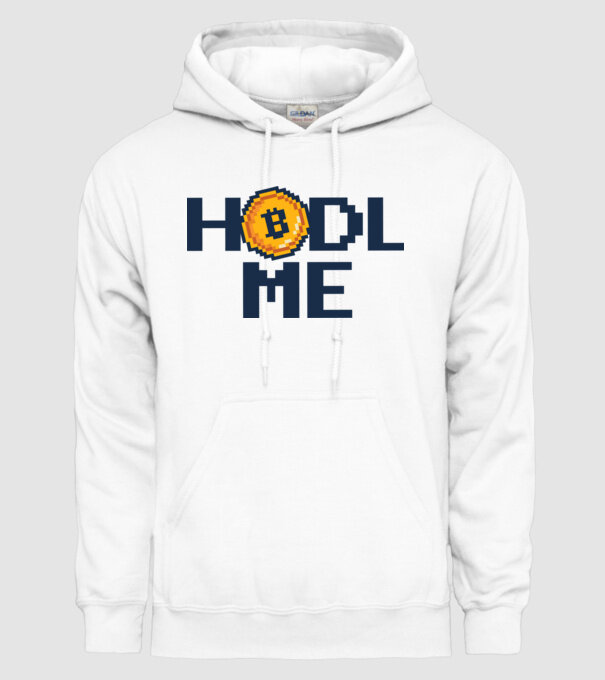 Hodl Me Bitcoin model alb pe tricou