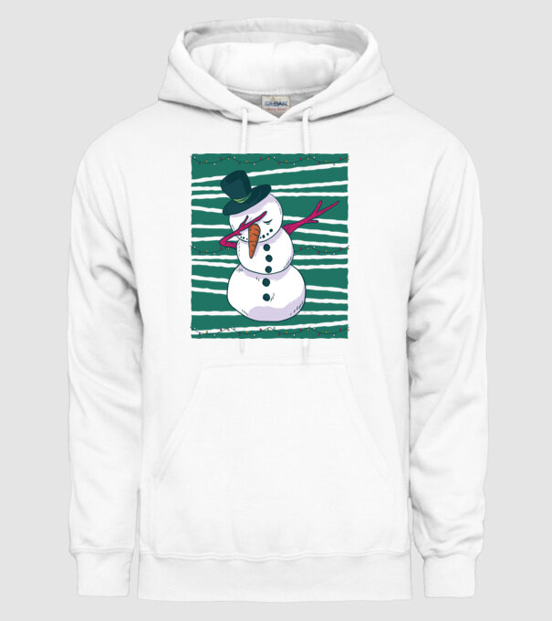 Om de zăpadă DAB Crăciun model alb pe tricou