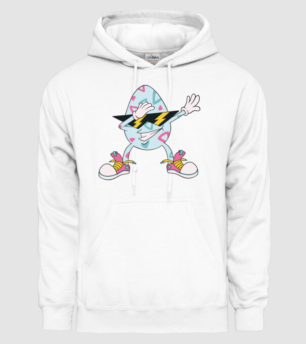 Ouă de Paște Dab model alb pe tricou