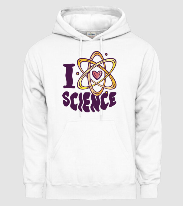 I Love Science știință model alb pe tricou