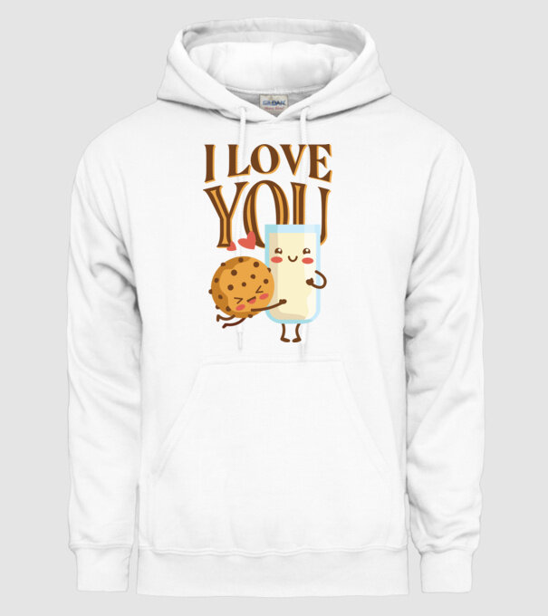 'I Love You tricou drăguț cuplu pentru Valentine''s Day' model alb pe tricou