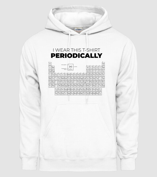 I wear this t-shirt periodically model alb pe tricou