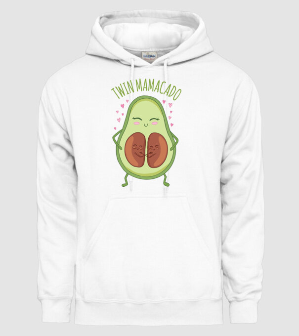 Gemeni Mamacado model alb pe tricou