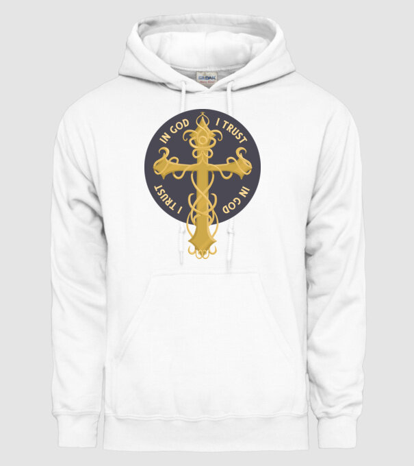 In God We Trust model alb pe tricou