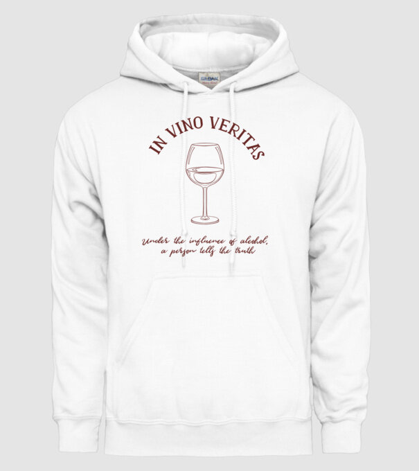 In Vino Veritas - Adevărul este în vin model alb pe tricou