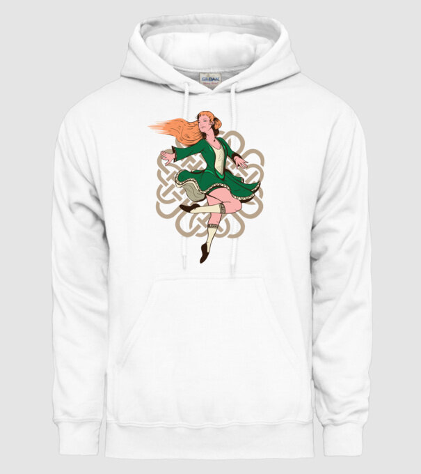 Femeile Dansatoare irlandeză model alb pe tricou