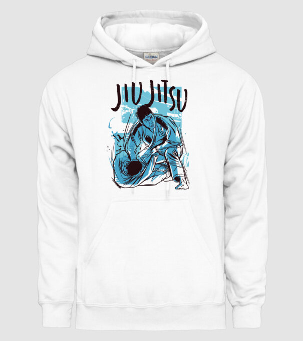 Jiu Jitsu model alb pe tricou